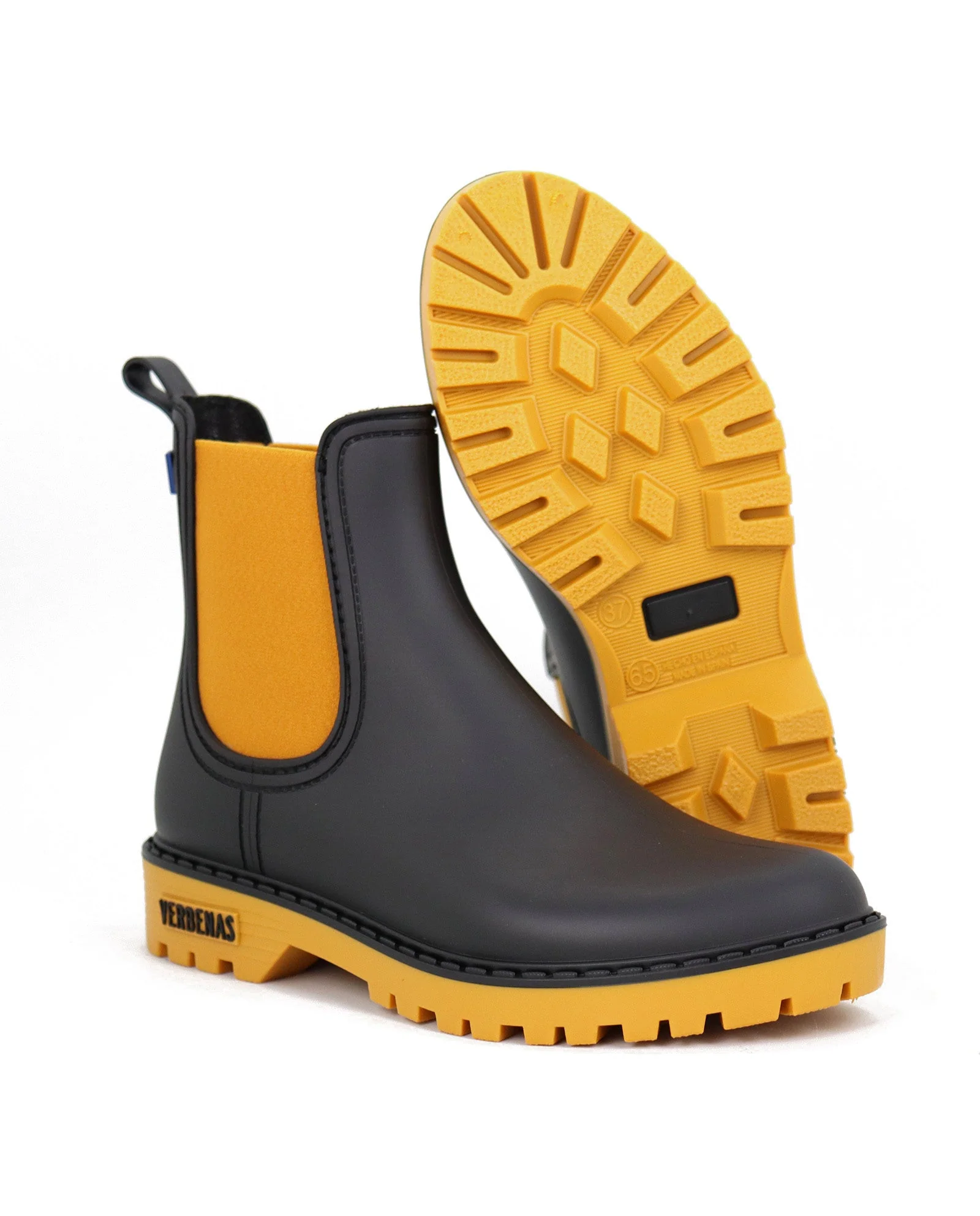Botas Agua Gaudi Mate Negro-Ocre - Image 3