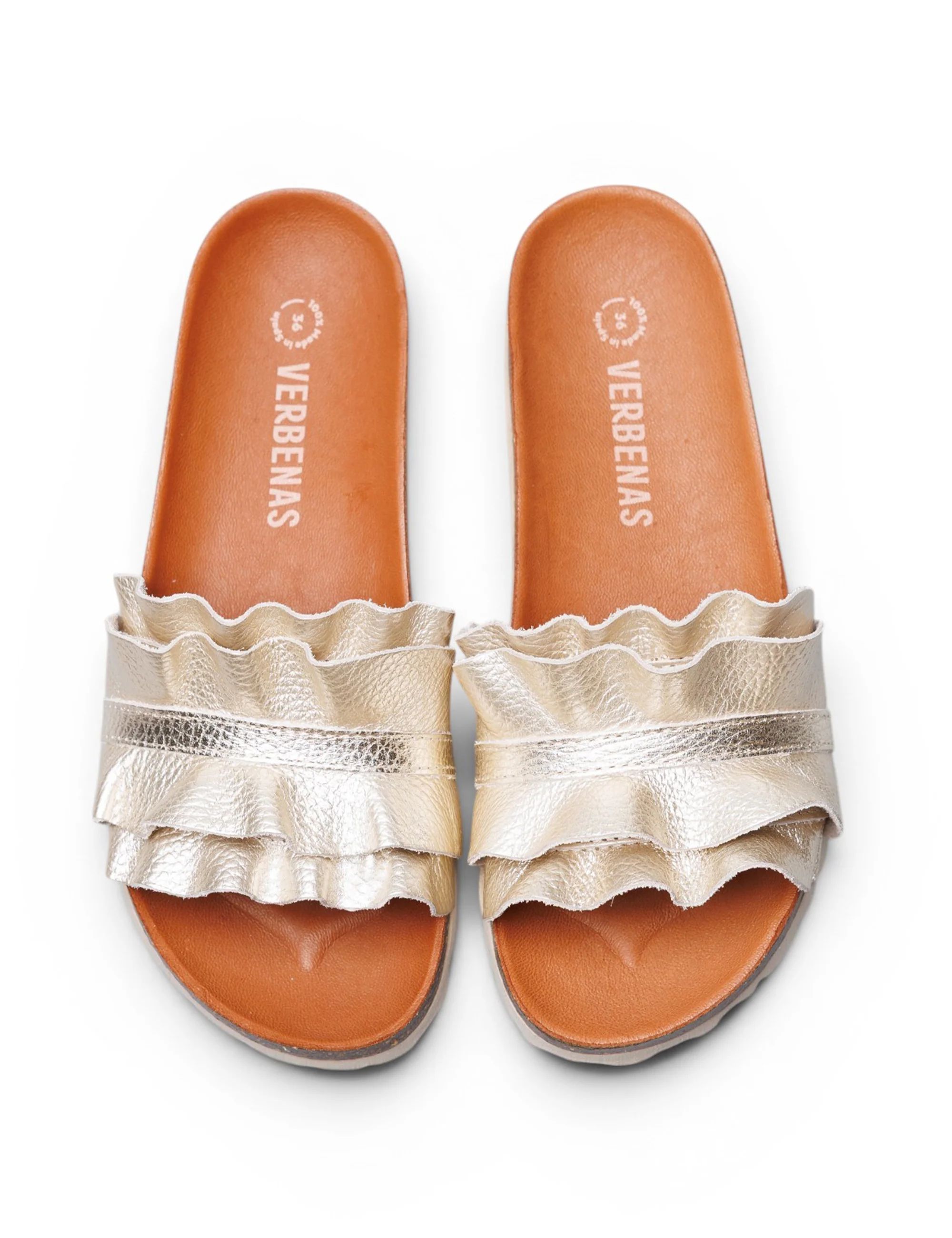 Sandalias Rocío Nucleo Metal Volante Oro - Image 5